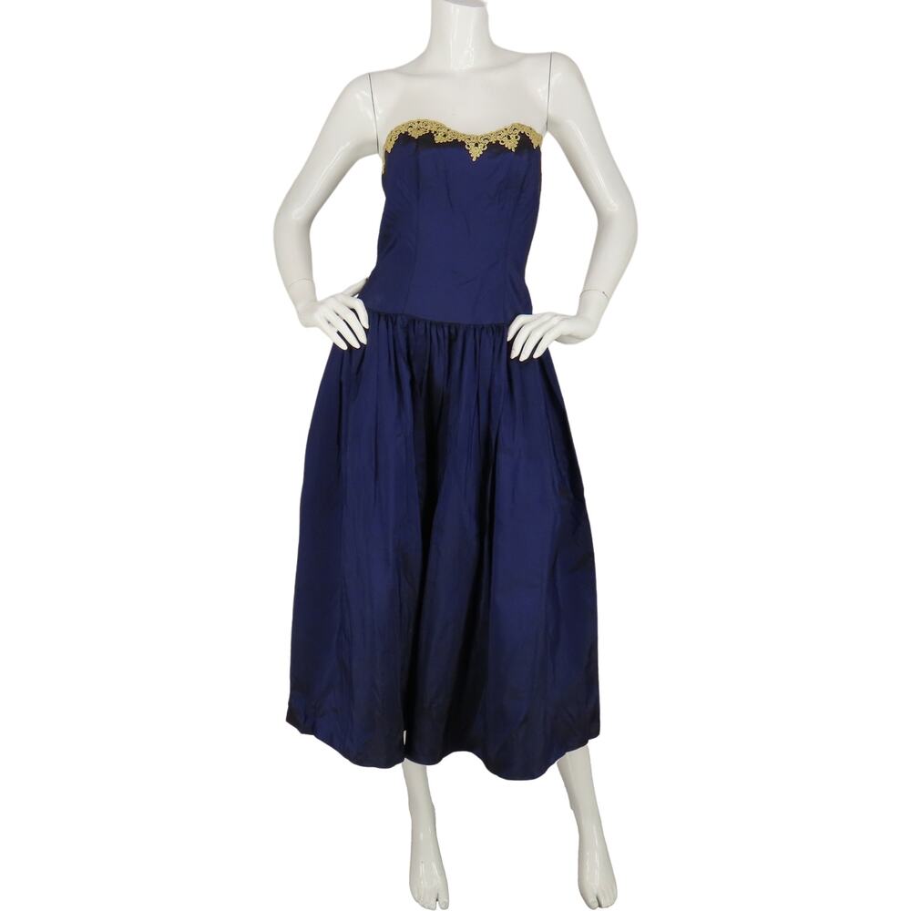 80s Vintage Dance Allure Alfred Angelo Formal Prom Cocktail Party Evening Dress